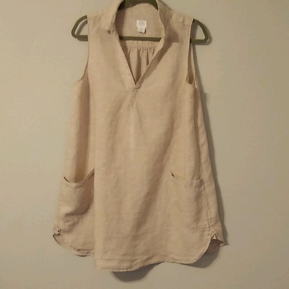 Sigrid Olsen Tops - Sigrid Olsen Long Linen Tunic with Pocket